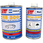 1,5 L Set STC 2K HS 300 Acryl Premium Klarlack Autolack 2:1 VOC mit H&auml;rter kurz