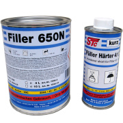 1,25 L Set STC Dickschichtf&uuml;ller 650N dunkelgrau 4:1 Acrylfiller