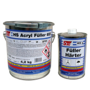 2K HS Acryl F&uuml;ller 655 grau 5 kg (3,8 L) Set
