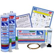 STC Scheibenkleber Set MAXI inkl. 2 Kartuschen 310 ml HMNL Scheibenreparatur + Draht