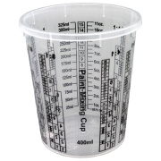 Farbmischbecher transparent mit Skala (ohne Deckel) 385 ml