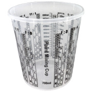 Farbmischbecher transparent mit Skala (ohne Deckel) 750 ml