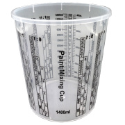 Farbmischbecher transparent mit Skala (ohne Deckel) 1400 ml
