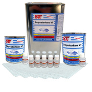 Set Polyesterharz VT styrolfrei inkl. fl&uuml;ssigen H&auml;rter und Glasfasermatte