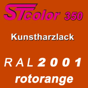 STcolor 350 1K Kunstharzlack RAL 2001 rotorange