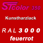 STcolor 350 1K Kunstharzlack RAL 3000 feuerrot