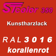 STcolor 350 1K Kunstharzlack RAL 3016 korallenrot