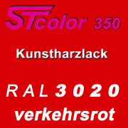 STcolor 350 1K Kunstharzlack RAL 3020 verkehrsrot