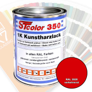 STcolor 350 1K Kunstharzlack RAL 3020 verkehrsrot