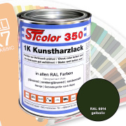 STcolor 350 1K Kunstharzlack RAL 6014 gelboliv