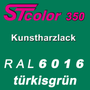 STcolor 350 1K Kunstharzlack RAL 6016 t&uuml;rkisgr&uuml;n