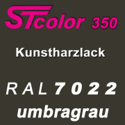 STcolor 350 1K Kunstharzlack RAL 7022 umbragrau