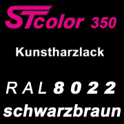 STcolor 350 1K Kunstharzlack RAL 8022 schwarzbraun