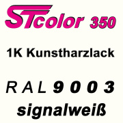 STcolor 350 1K Kunstharzlack RAL 9003 signalwei&szlig;