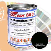 STcolor 350 1K Kunstharzlack RAL 9004 signalschwarz