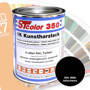 STcolor 350 1K Kunstharzlack RAL 9005 tiefschwarz