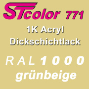 STcolor 771 1K Acryl Dickschichtlack RAL 1000 gr&uuml;nbeige - seidenmatt