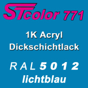 STcolor 771 1K Acryl Dickschichtlack RAL 5012 lichtblau - seidenmatt