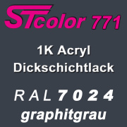 STcolor 771 1K Acryl Dickschichtlack RAL 7024 graphitgrau - seidenmatt