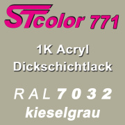 STcolor 771 1K Acryl Dickschichtlack RAL 7032 kieselgrau - seidenmatt