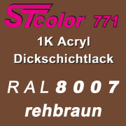 STcolor 771 1K Acryl Dickschichtlack RAL 8007 rehbraun -...