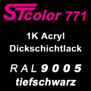 STcolor 771 1K Acryl Dickschichtlack RAL 9005 tiefschwarz - seidenmatt
