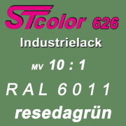 STcolor 626 2K PU Einschichtlack GMV 10:1 RAL 6011 resedagr&uuml;n