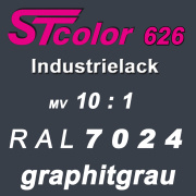 STcolor 626 2K PU Einschichtlack GMV 10:1 RAL 7024 graphitgrau