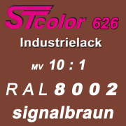 STcolor 626 2K PU Einschichtlack GMV 10:1 RAL 8002 signalbraun
