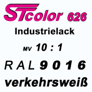 STcolor 626 2K PU Einschichtlack GMV 10:1 RAL 9016 verkehrswei&szlig;