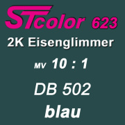 STcolor 623 2K PU Eisenglimmer GMV 10:1 DB 502 "blau" -  seidenmatt