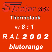 STcolor 650 2K PU Thermolack 8:1 RAL 2002 blutorange - gl&auml;nzend
