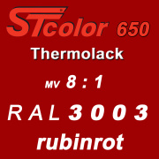 STcolor 650 2K PU Thermolack 8:1 RAL  3003 rubinrot -...