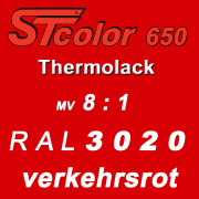 STcolor 650 2K PU Thermolack 8:1 RAL  3020 verkehrsrot -...