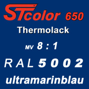 STcolor 650 2K PU Thermolack 8:1 RAL 5002 ultramarinblau - gl&auml;nzend