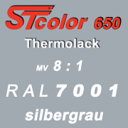 STcolor 650 2K PU Thermolack 8:1 RAL 7001 silbergrau -...