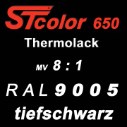 STcolor 650 2K PU Thermolack 8:1 RAL 9005 tiefschwarz - gl&auml;nzend