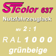 STcolor 637 2K-HS-NFZ Decklack 2:1 VOC RAL 1000 gr&uuml;nbeige - hochgl&auml;nzend