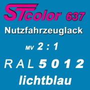 STcolor 637 2K-HS-NFZ Decklack 2:1 VOC RAL 5012 lichtblau...