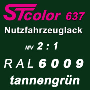 STcolor 637 2K-HS-NFZ Decklack 2:1 VOC RAL 6009 tannengr&uuml;n - hochgl&auml;nzend