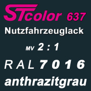 STcolor 637 2K-HS-NFZ Decklack 2:1 VOC RAL 7016 anthrazitgrau - hochgl&auml;nzend