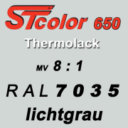 STcolor 650 2K PU Thermolack 8:1 RAL 7035 lichtgrau - gl&auml;nzend