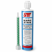 STC Zinnersatz 2K Karosserie - Ausgleichsmasse inkl. 1x Mischspitze - Kartusche 265 ml / 228 g